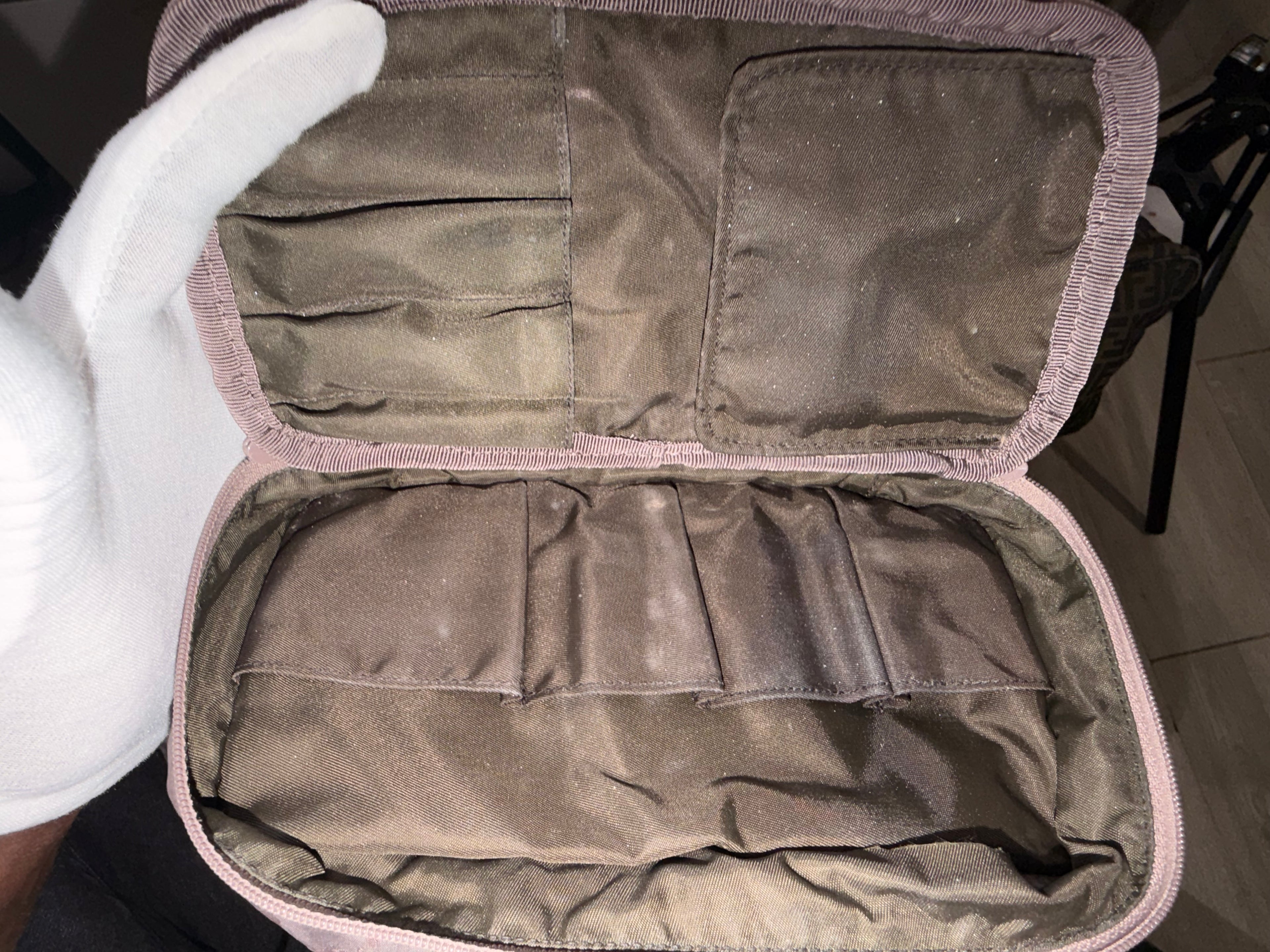 Gucci GG Nylon Cosmetic Train Case / Mini Bag (Purple)