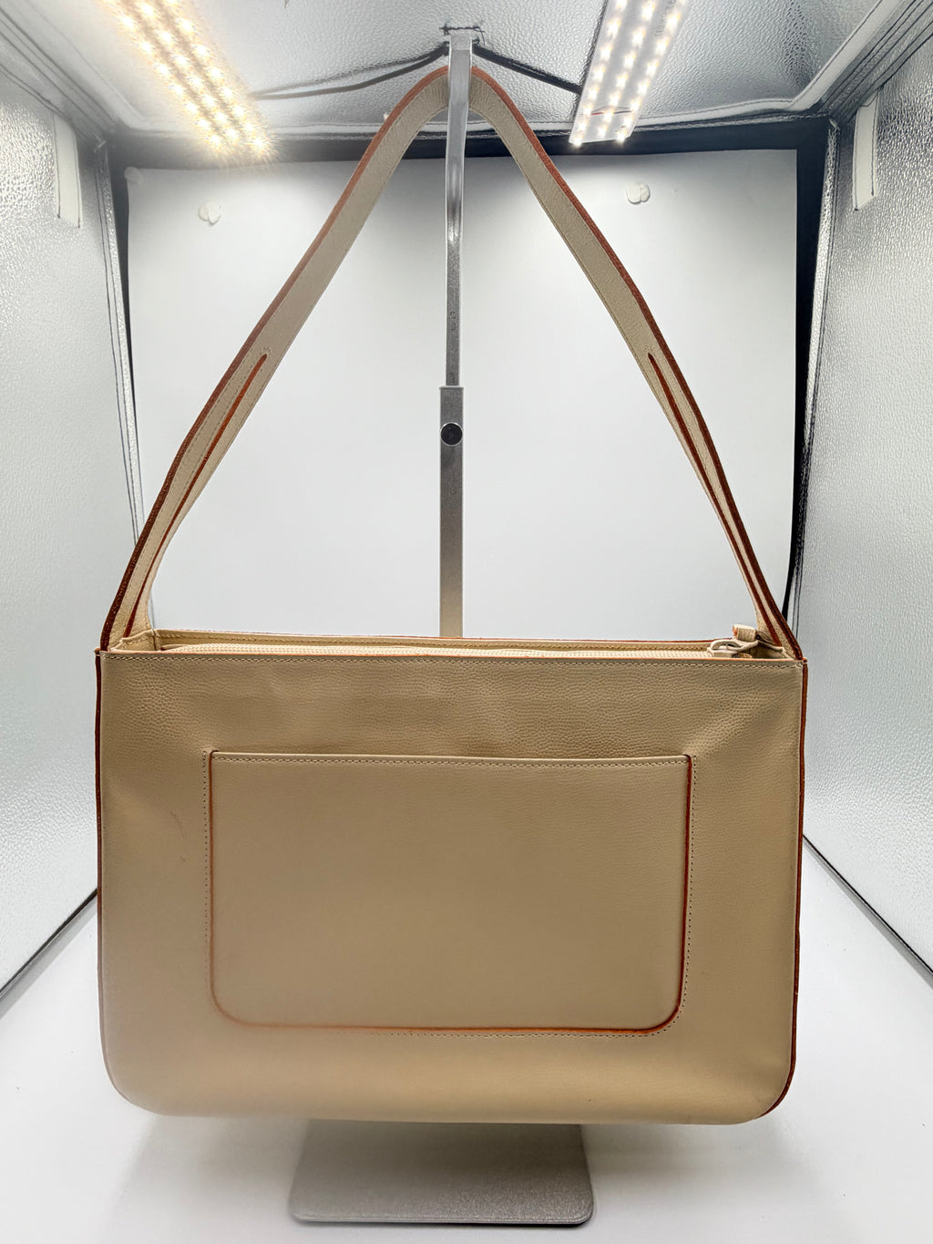 Givenchy Maroquinerie Beige Leather 4G Logo Shoulder Bag