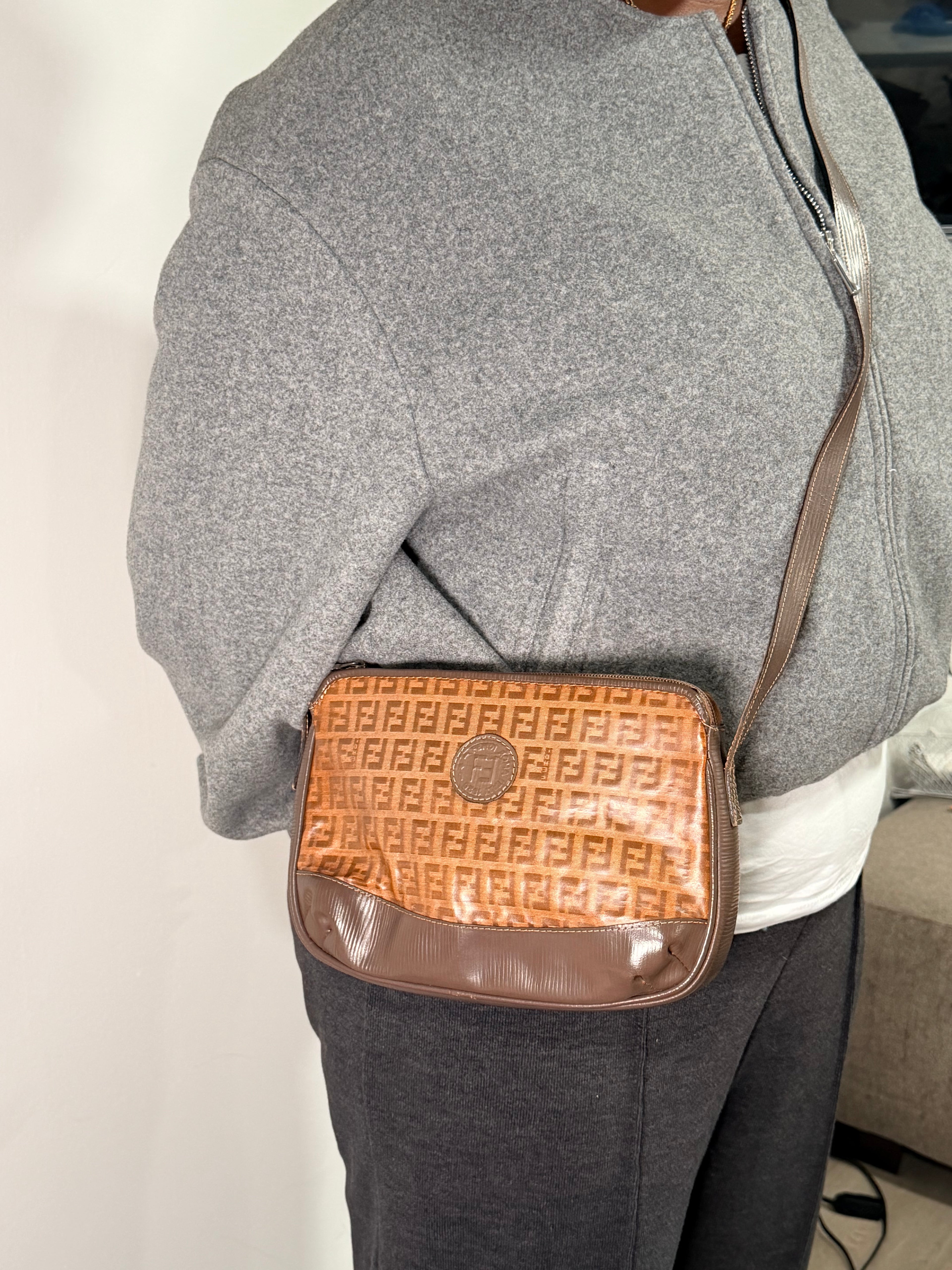 Fendi Zucca Crossbody Bag – Brown FF Monogram