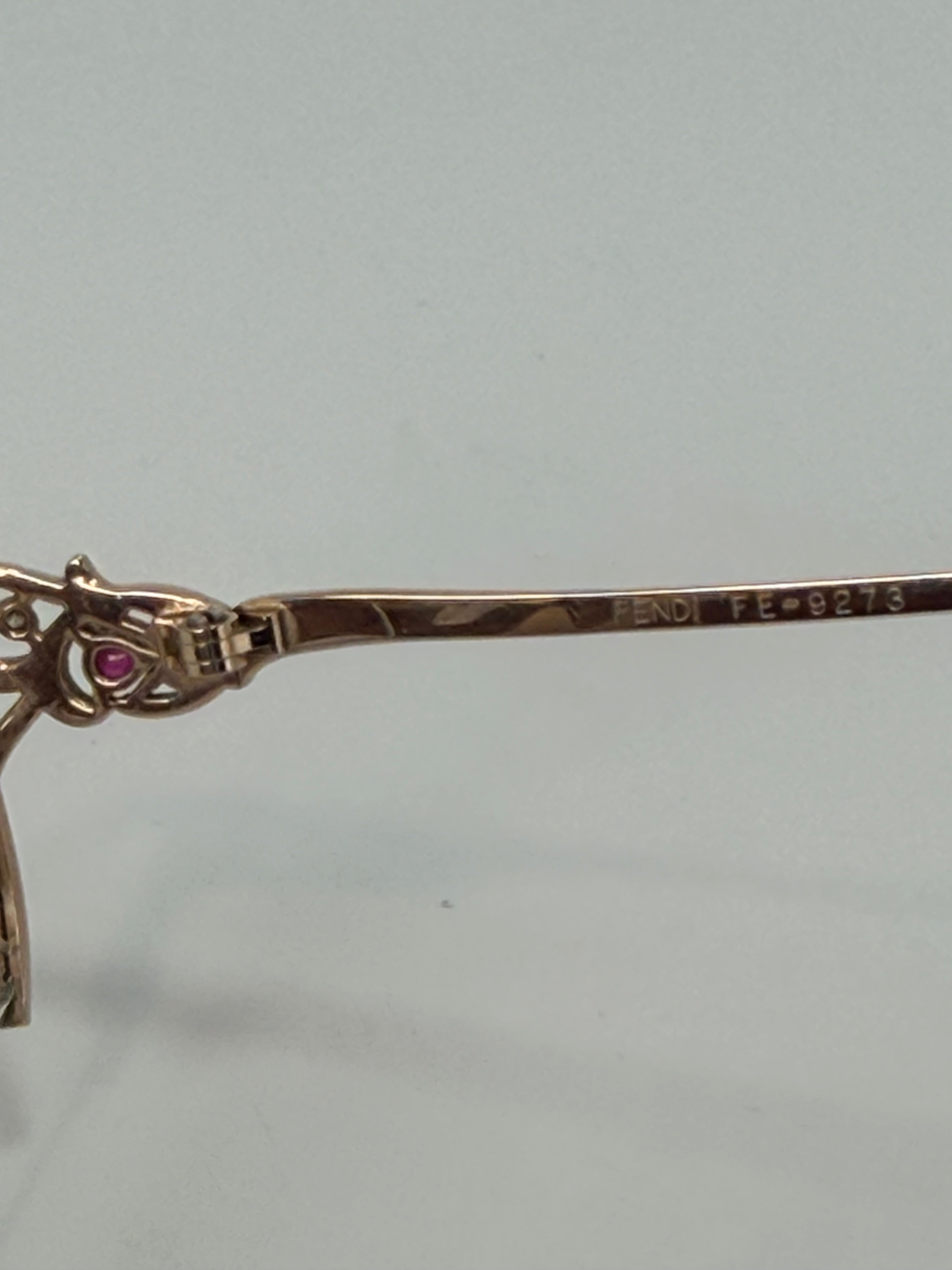 FENDI Gold-Tone Optical Frames