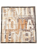 Fendi Roma 1925 Animal Print Logo Scarf