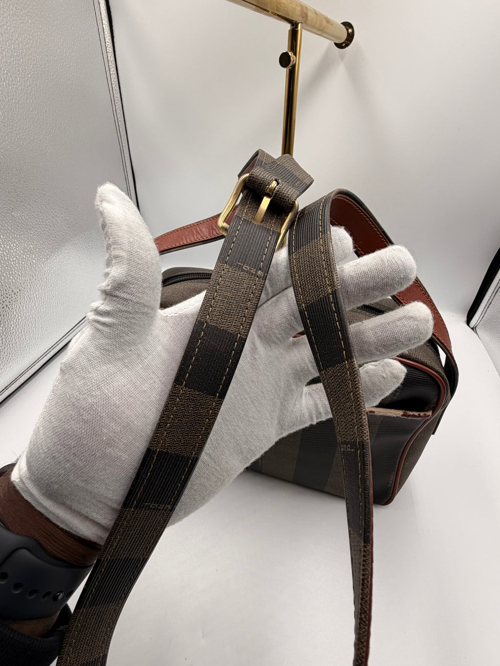 Fendi Pequin Crossbody Bag