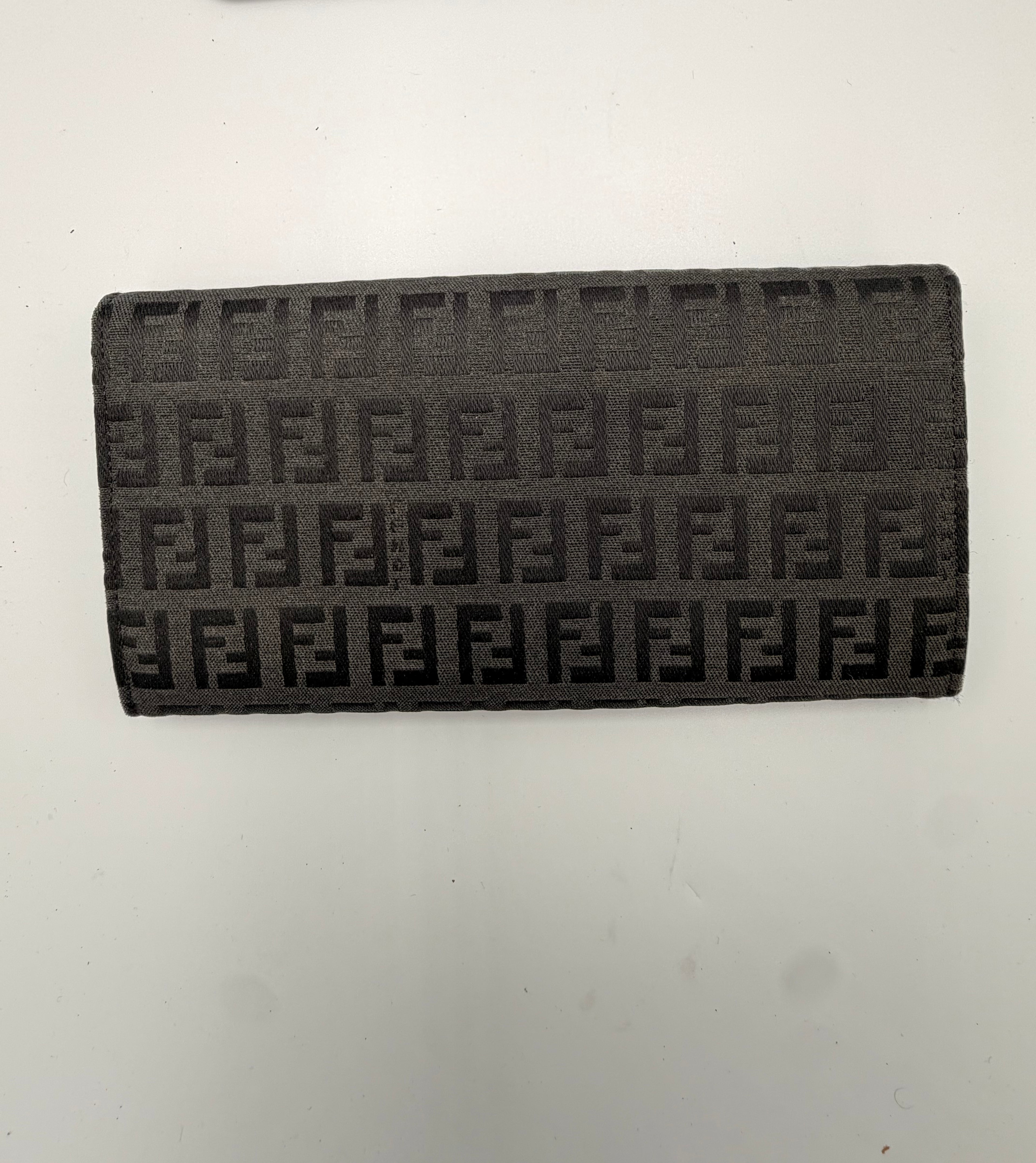 Fendi Zucca Forever Canvas Continental Wallet – Black