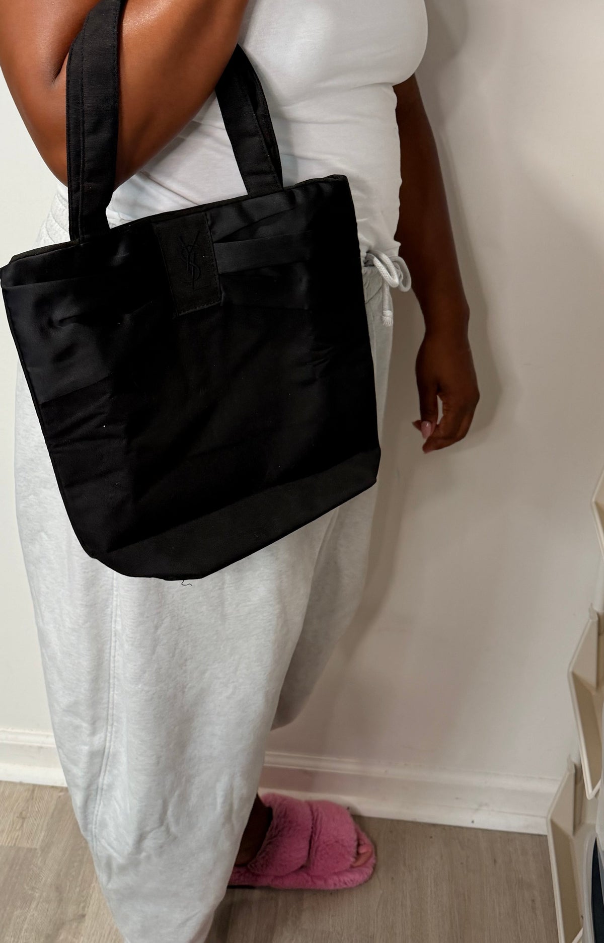 Yves Saint Laurent Black Bow Tote Bag