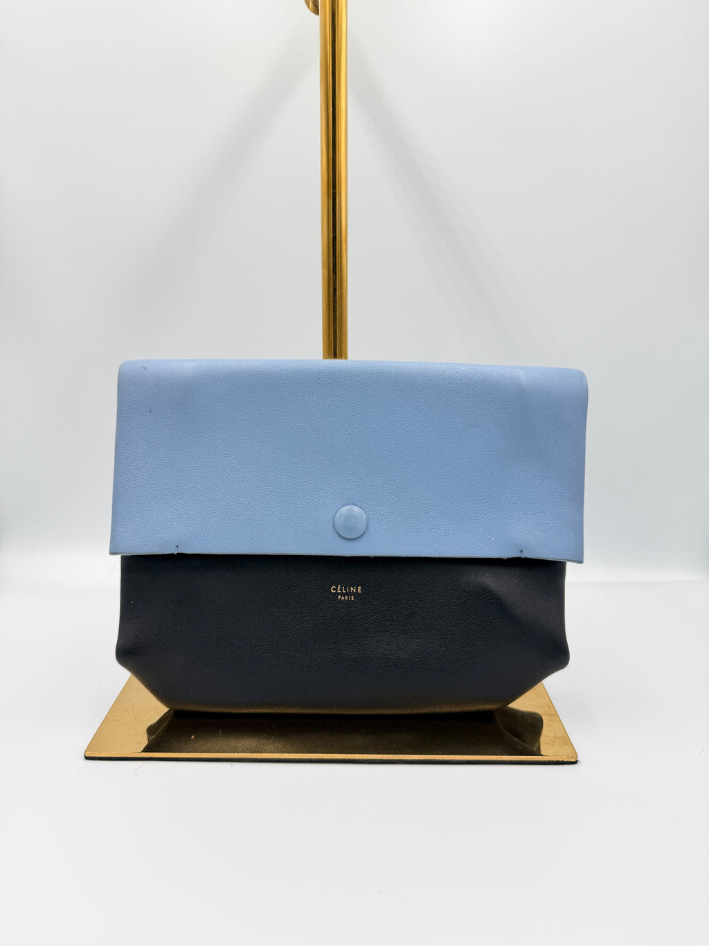 Céline Bi-Color Leather Fold Mini Clutch