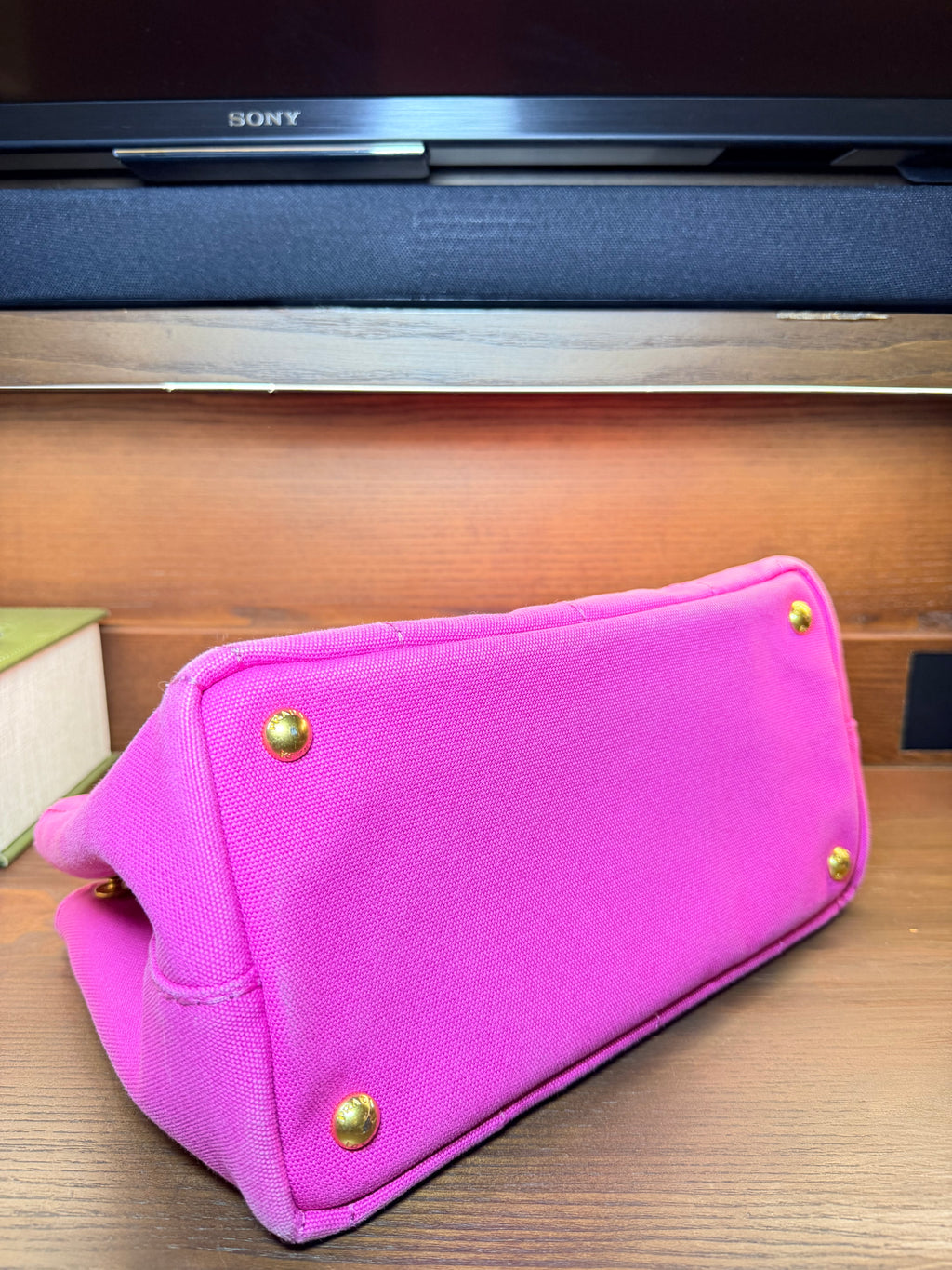 Prada Canapa Hot Pink Canvas Mini Tote Bag - with Dustbag