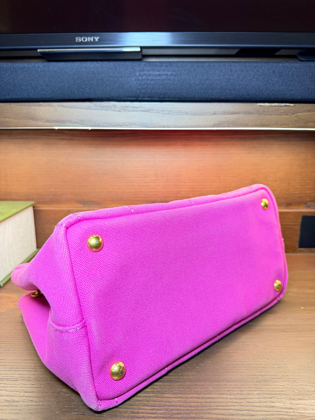 Prada Canapa Hot Pink Canvas Mini Tote Bag - with Dustbag