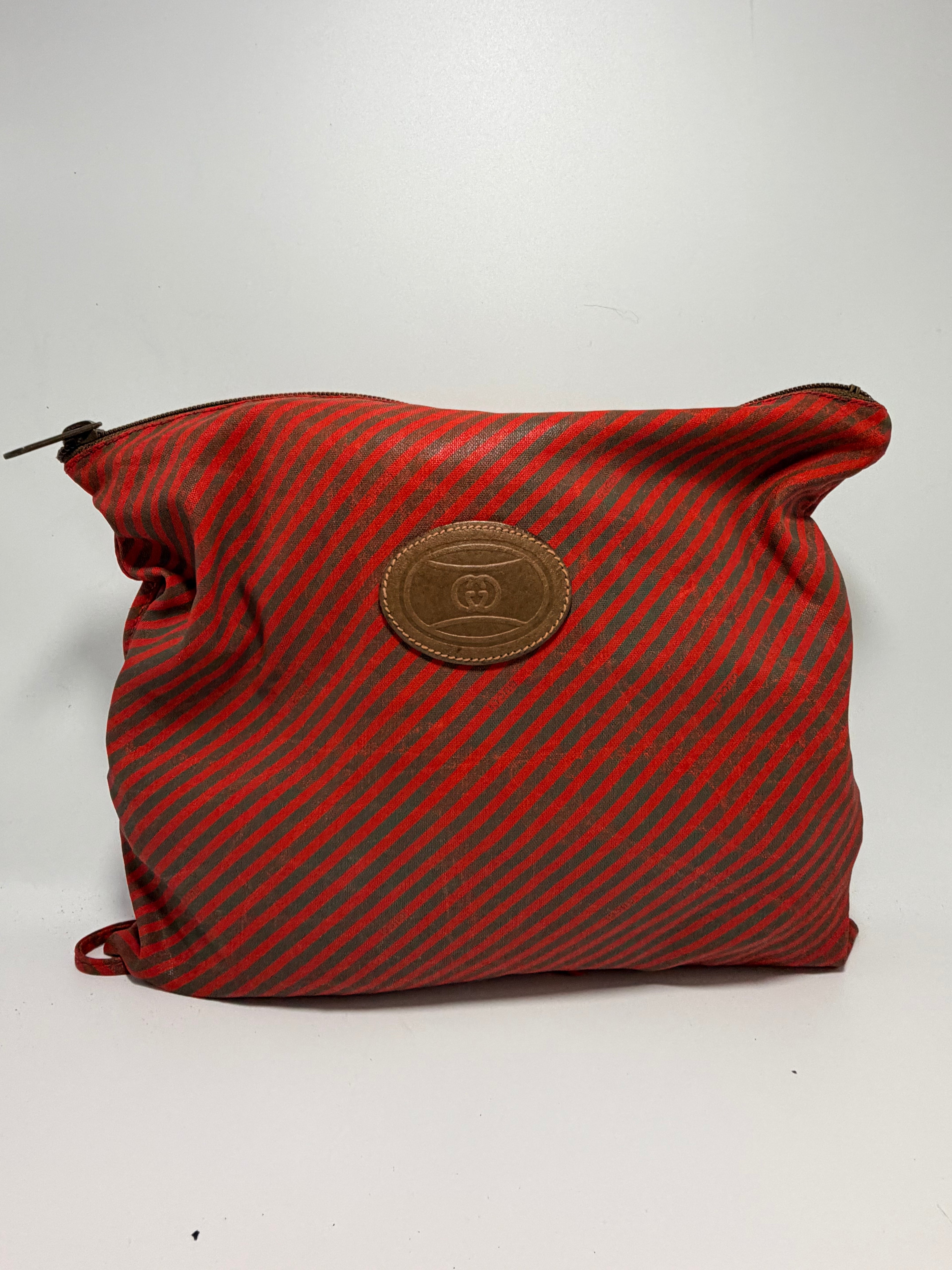 GUCCI Vintage Nylon Duffle Bag with Mini Pouch
