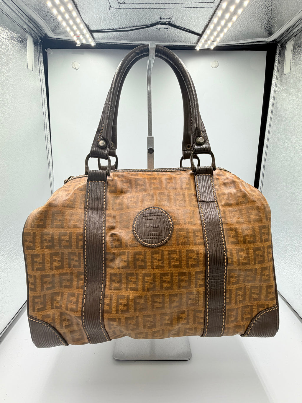 Fendi Zucca Boston Bag