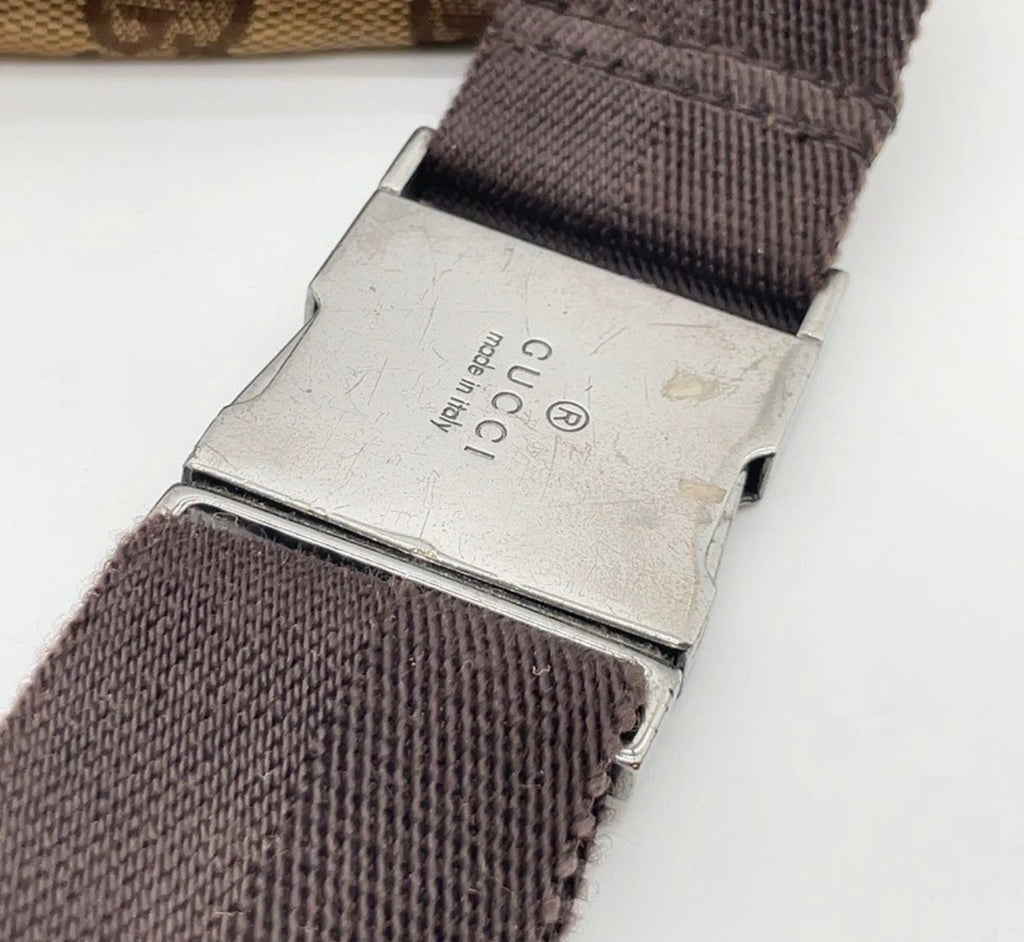 Gucci GG Canvas Waist Bag / Belt Bag (Brown)