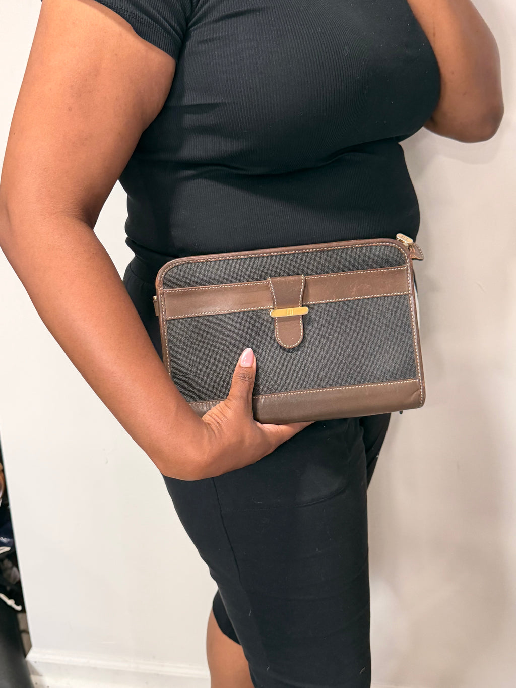 Dunhill Monogram Wristlet Clutch