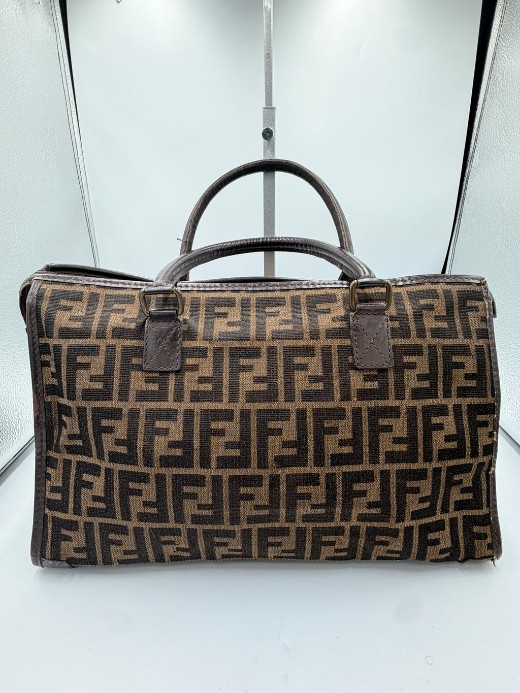 Fendi Zucca Boston Tote – Brown FF Canvas