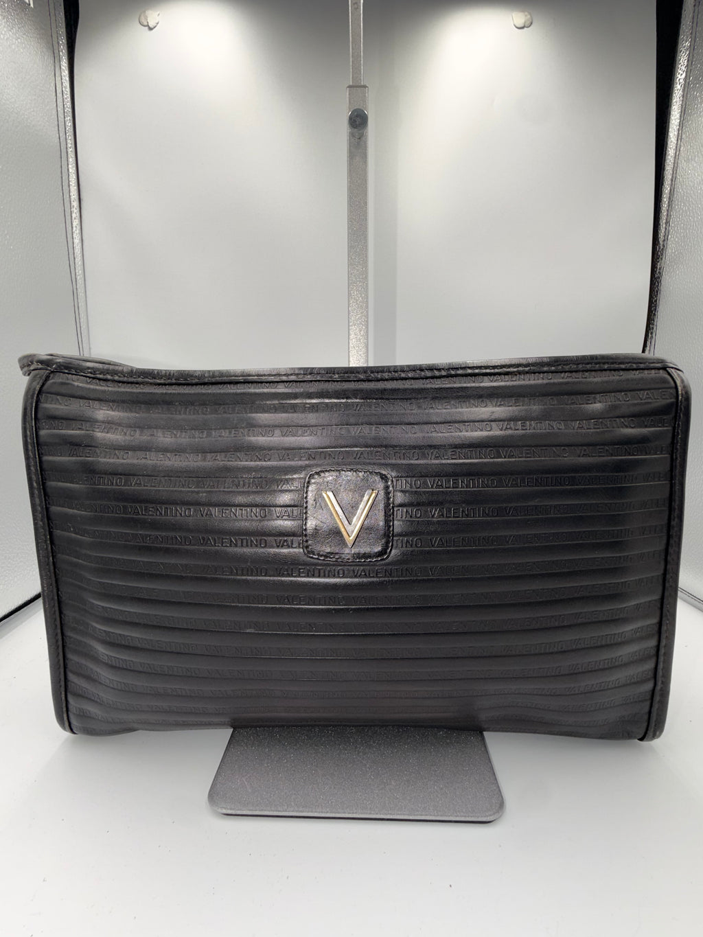Valentino Garavani Black Logo Clutch / Pouch (Large)