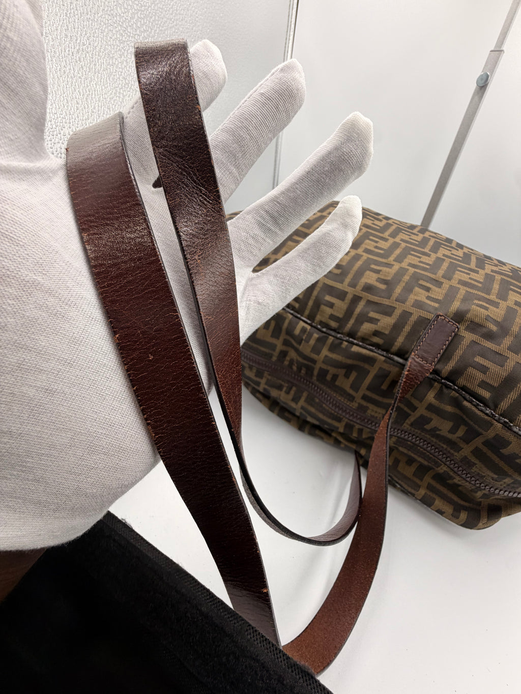 Fendi Zucca Nylon Shoulder / Duffle Bag