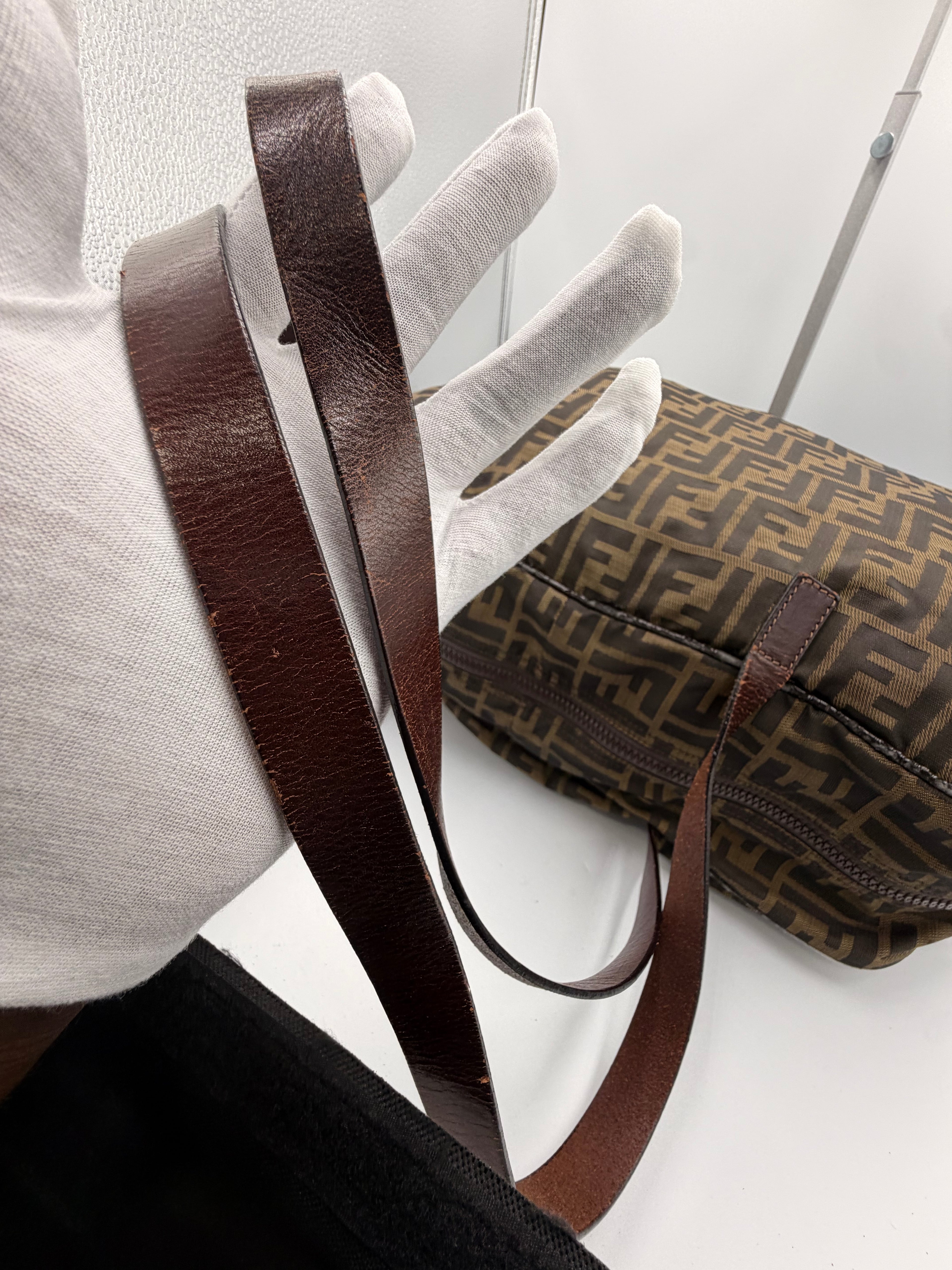 Fendi Zucca Nylon Shoulder / Duffle Bag