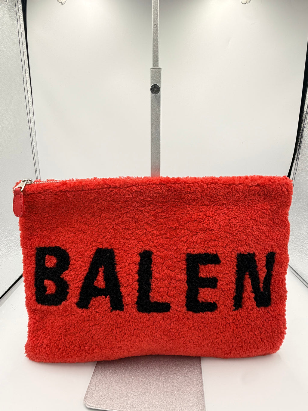 Balenciaga Large Shearling Clutch