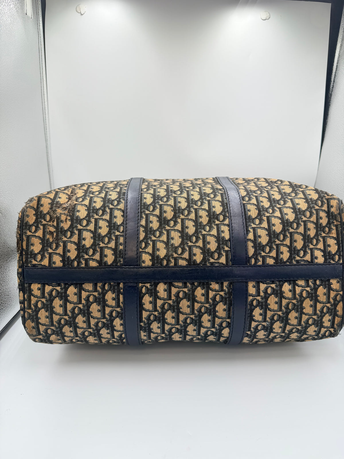 Christian Dior Trotter Monogram Boston Bag – Navy