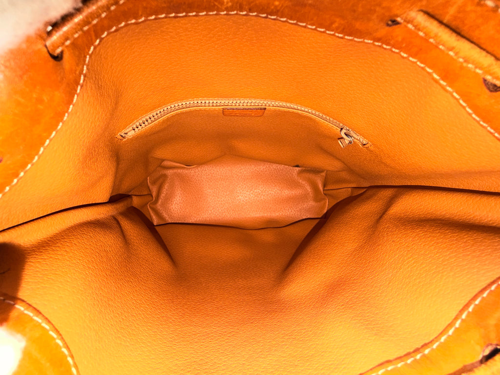 Celine Vintage Macadam Drawstring Bucket Shoulder Bag