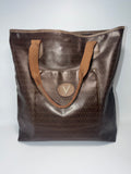 VALENTINO GARAVANI Monogram Coated Canvas Tote – Brown
