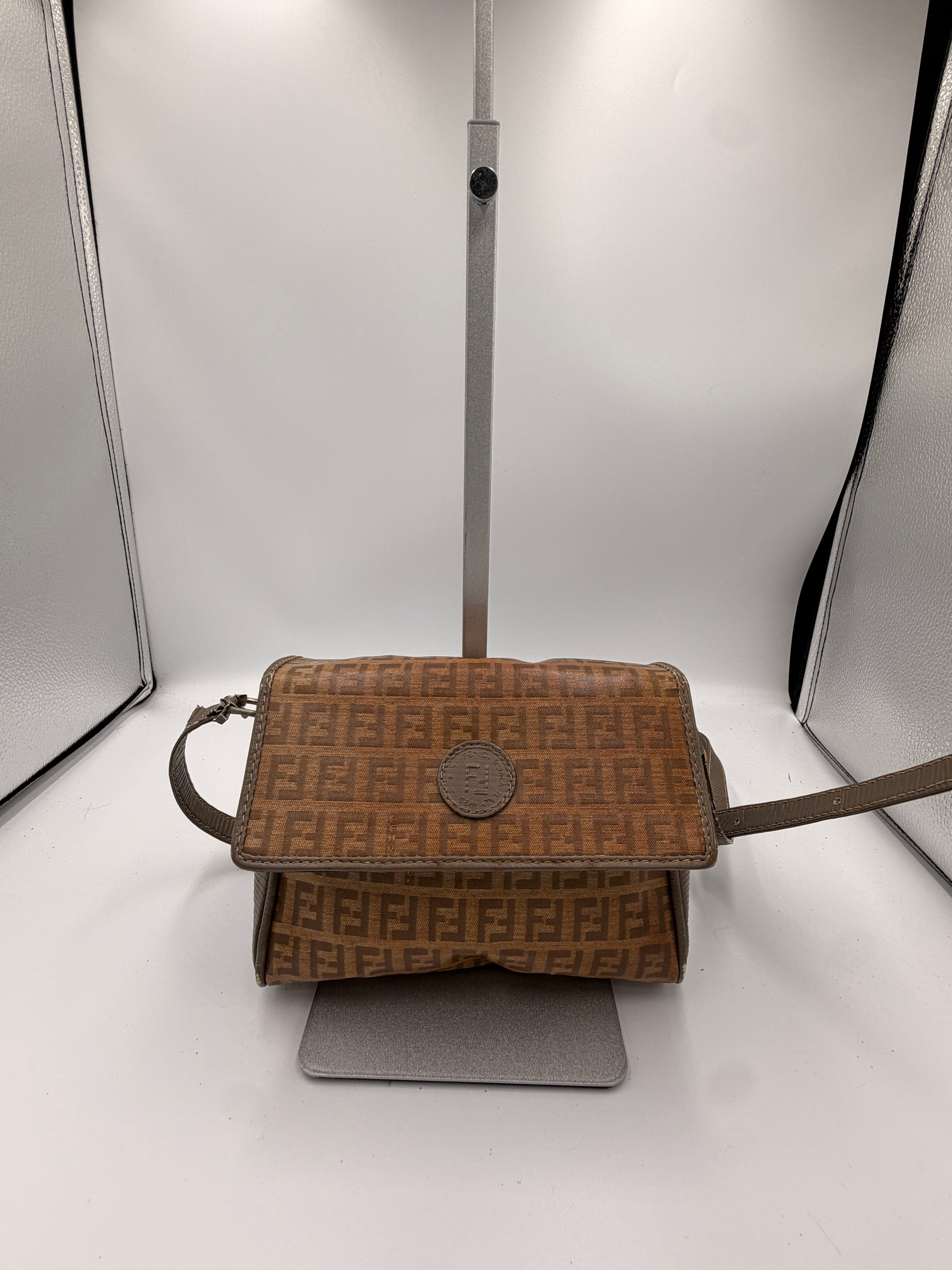 Fendi Zucca Flap Crossbody Bag