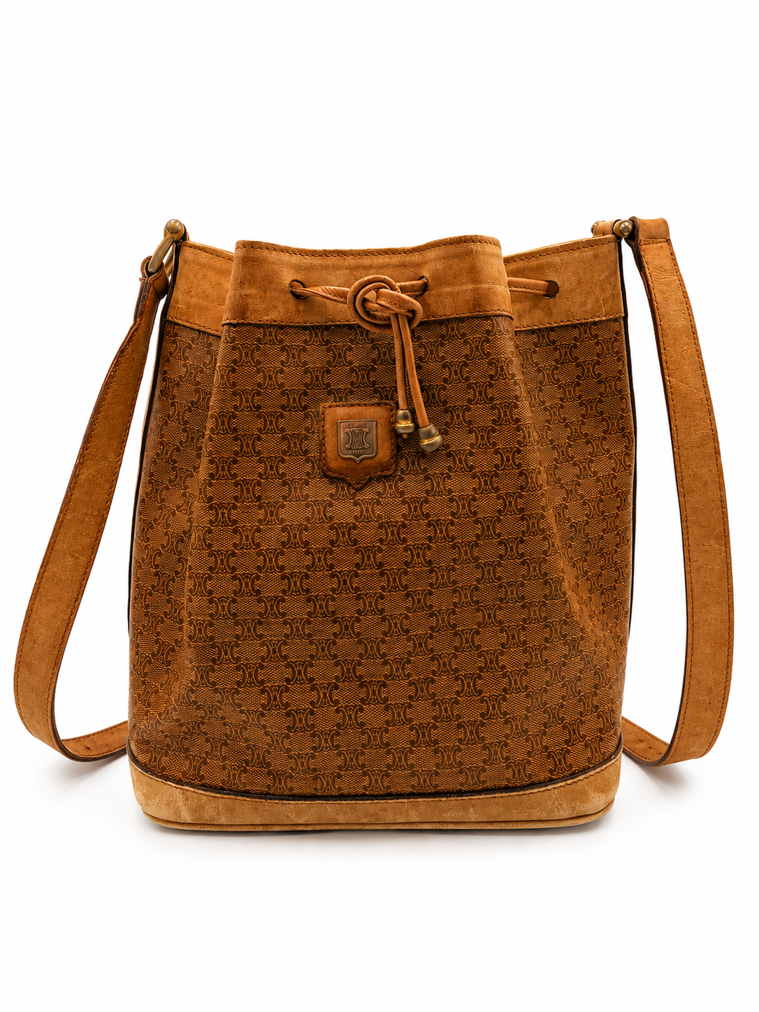 Celine Macadam Drawstring Bucket Shoulder Bag