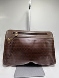 Valentino Leather Clutch – Brown V Logo