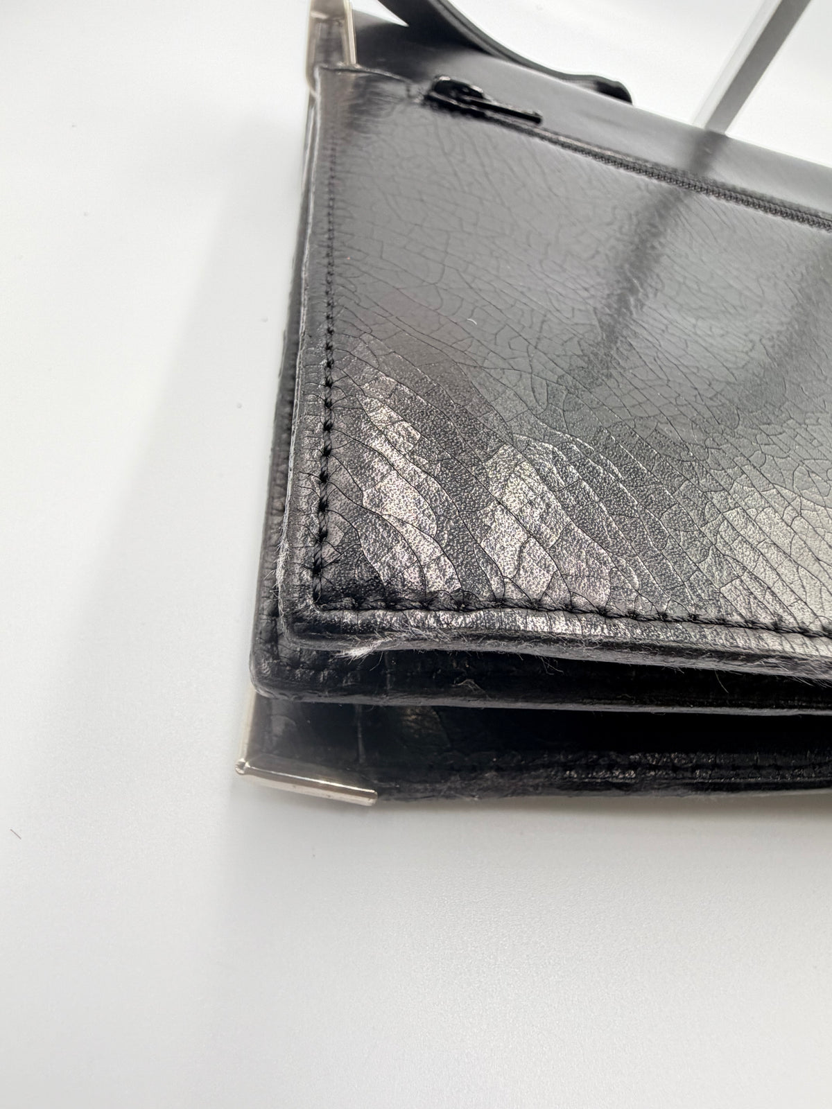 Givenchy Black Leather Wristlet Clutch