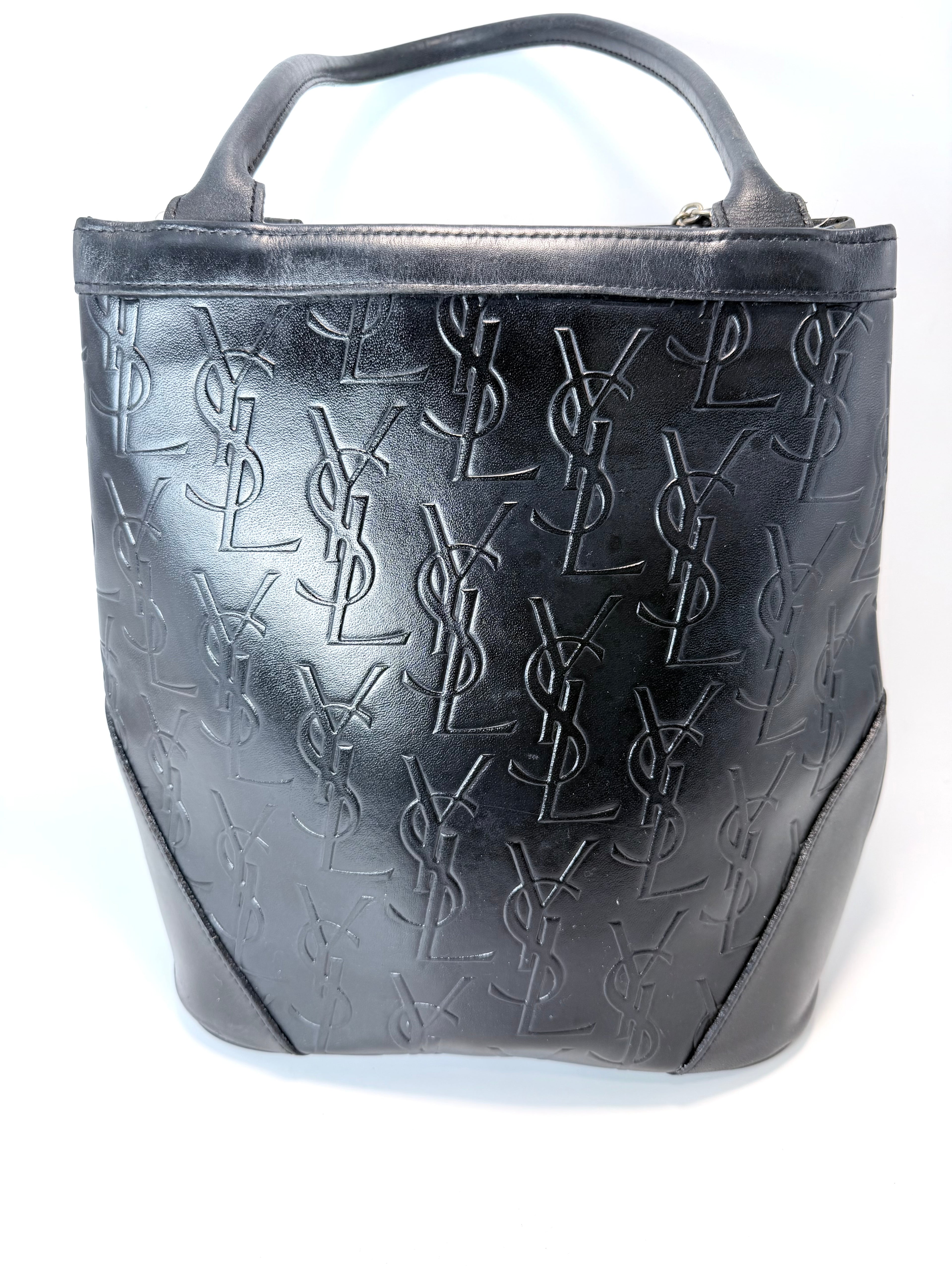Yves Saint Laurent (YSL) Embossed Leather Shoulder Bag