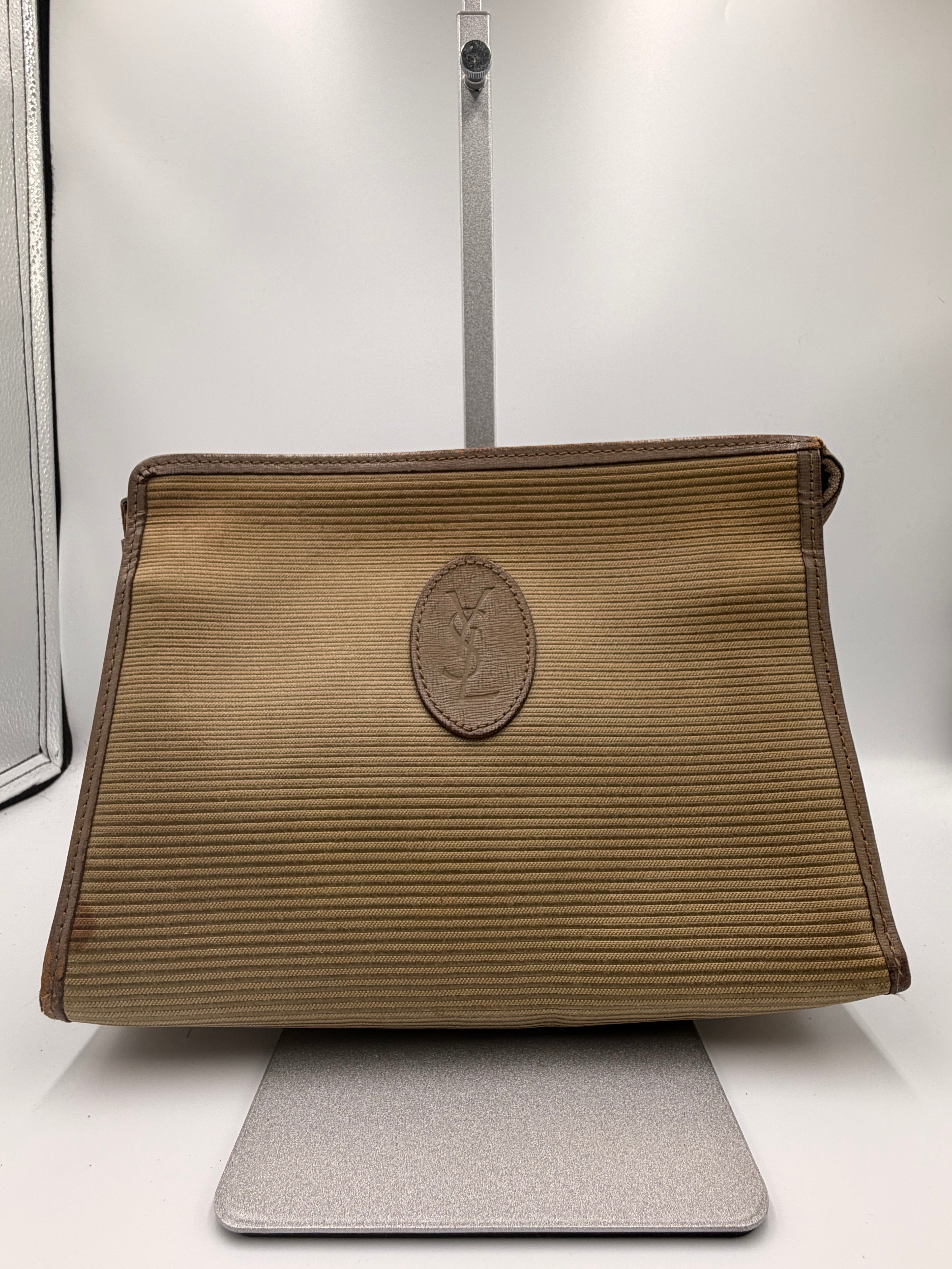 Yves Saint Laurent Canvas Clutch / Pouch