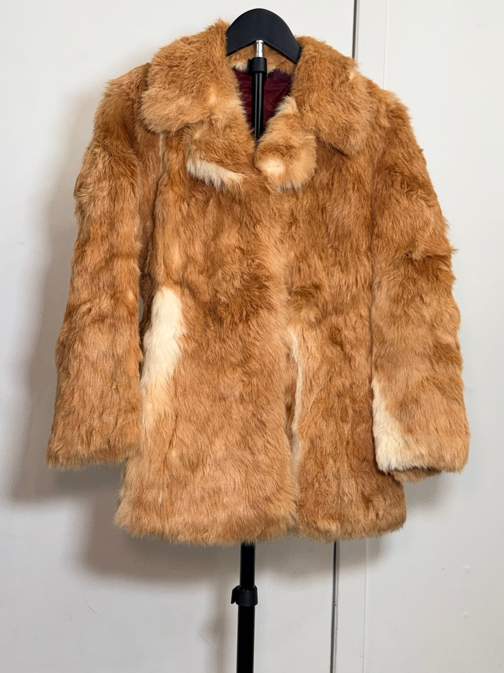 Vintage Rabbit Fur Coat (Natural Tan) – XS 007