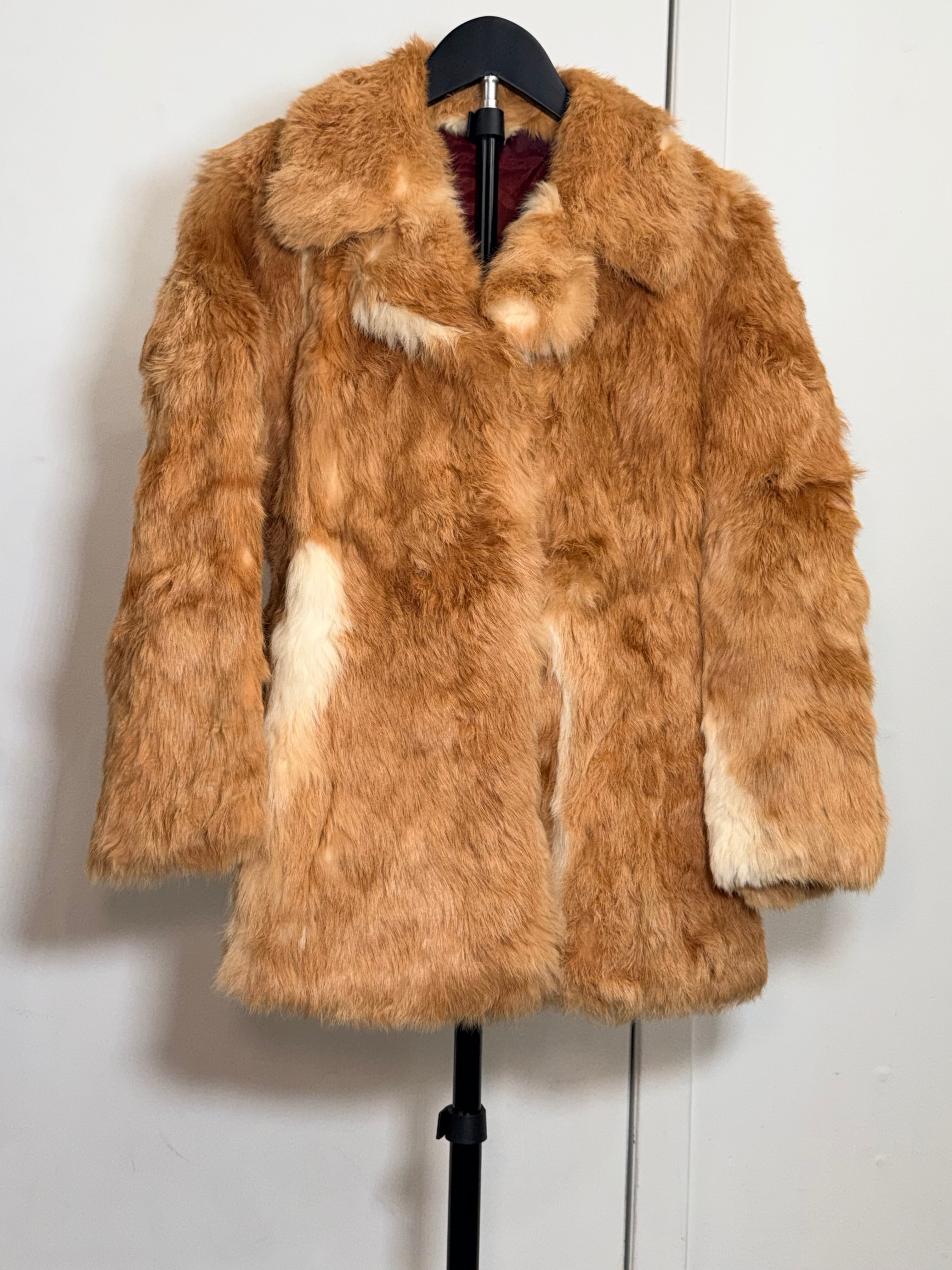 Vintage Rabbit Fur Coat (Natural Tan) – XS 007