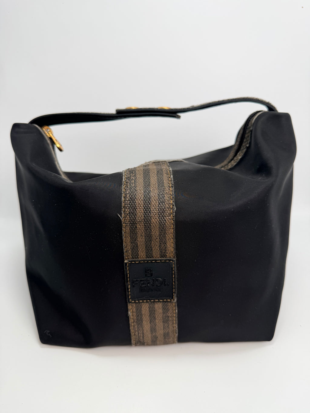 FENDI Pequin Stripe Vanity Bag