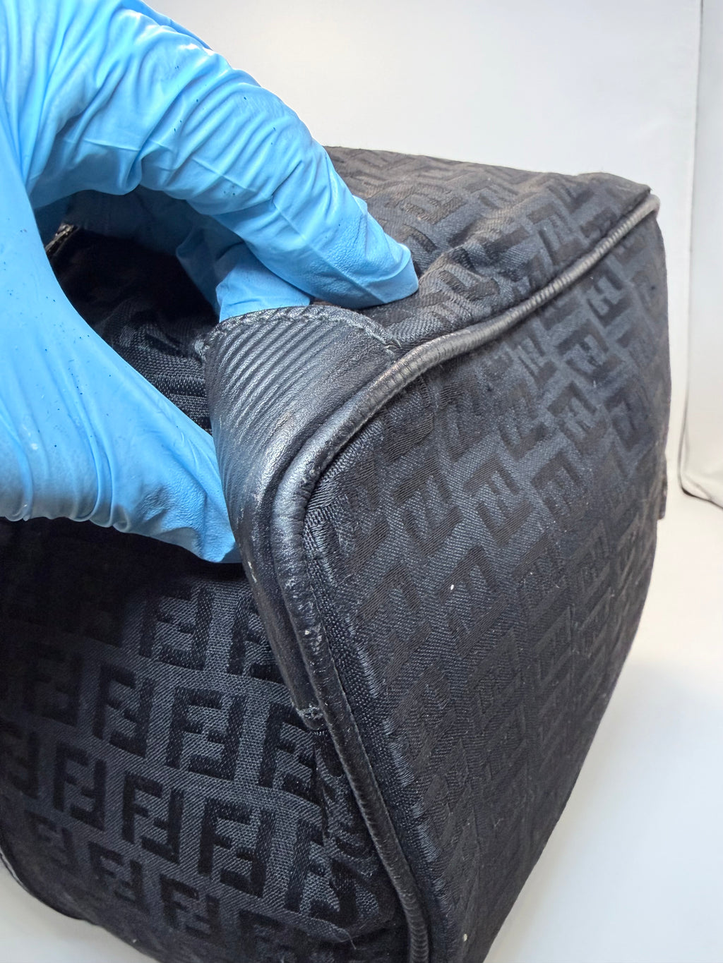 Fendi Canvas Boston Bag