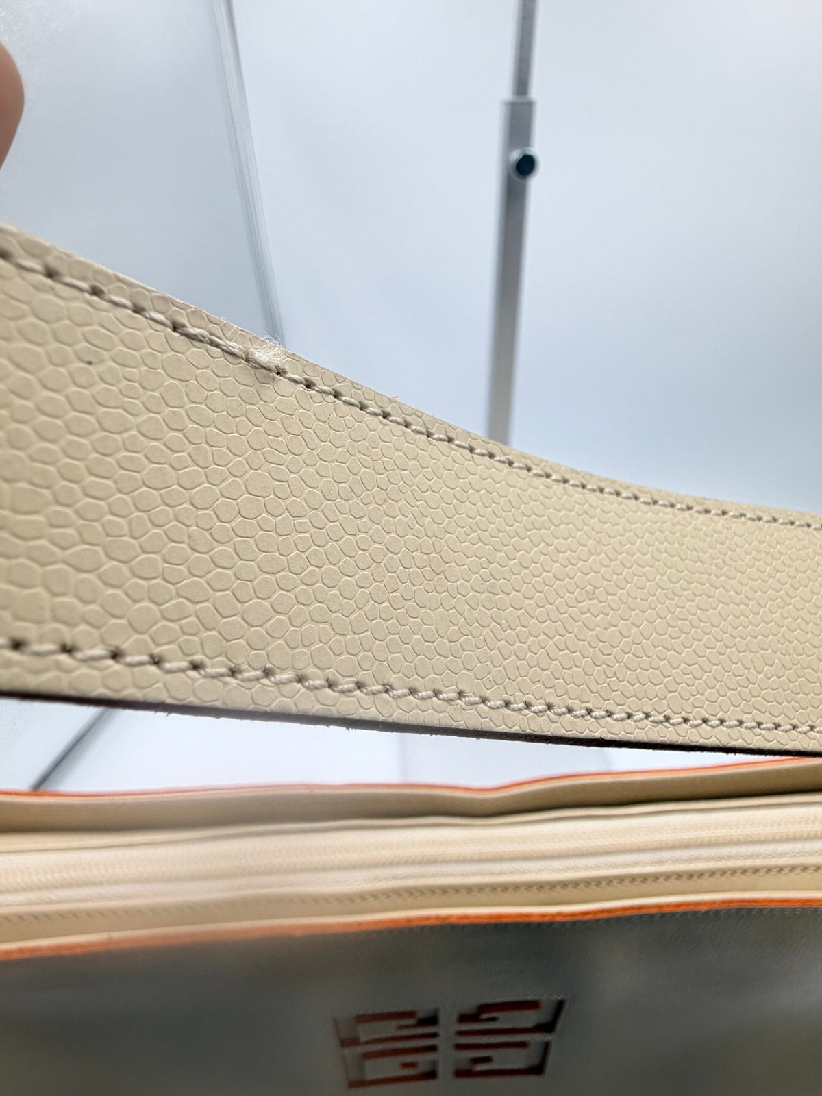 Givenchy Maroquinerie Beige Leather 4G Logo Shoulder Bag