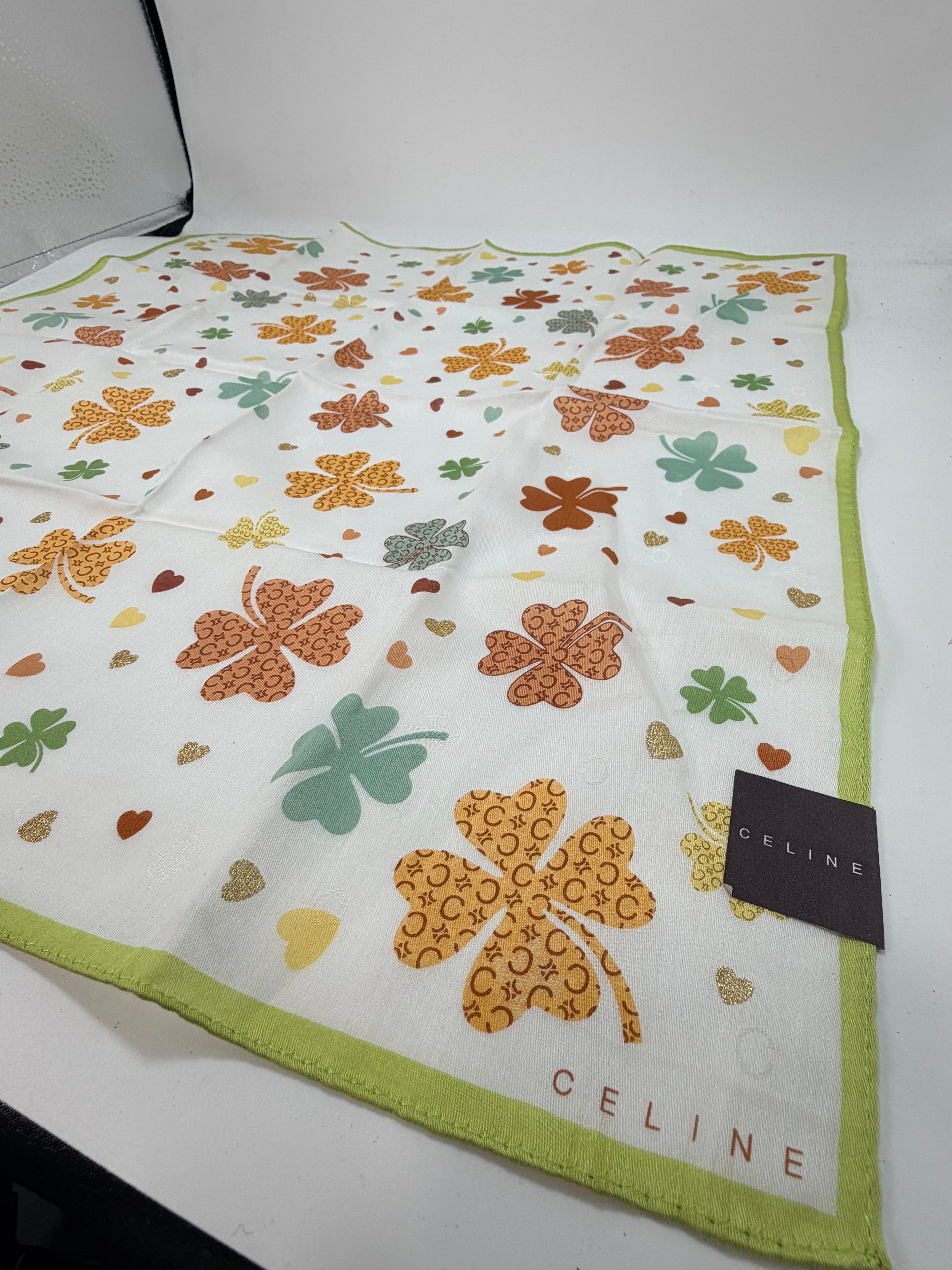 Celine Clover Print Scarf