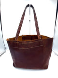 Miu Miu Distressed Leather Tote Bag – Brown