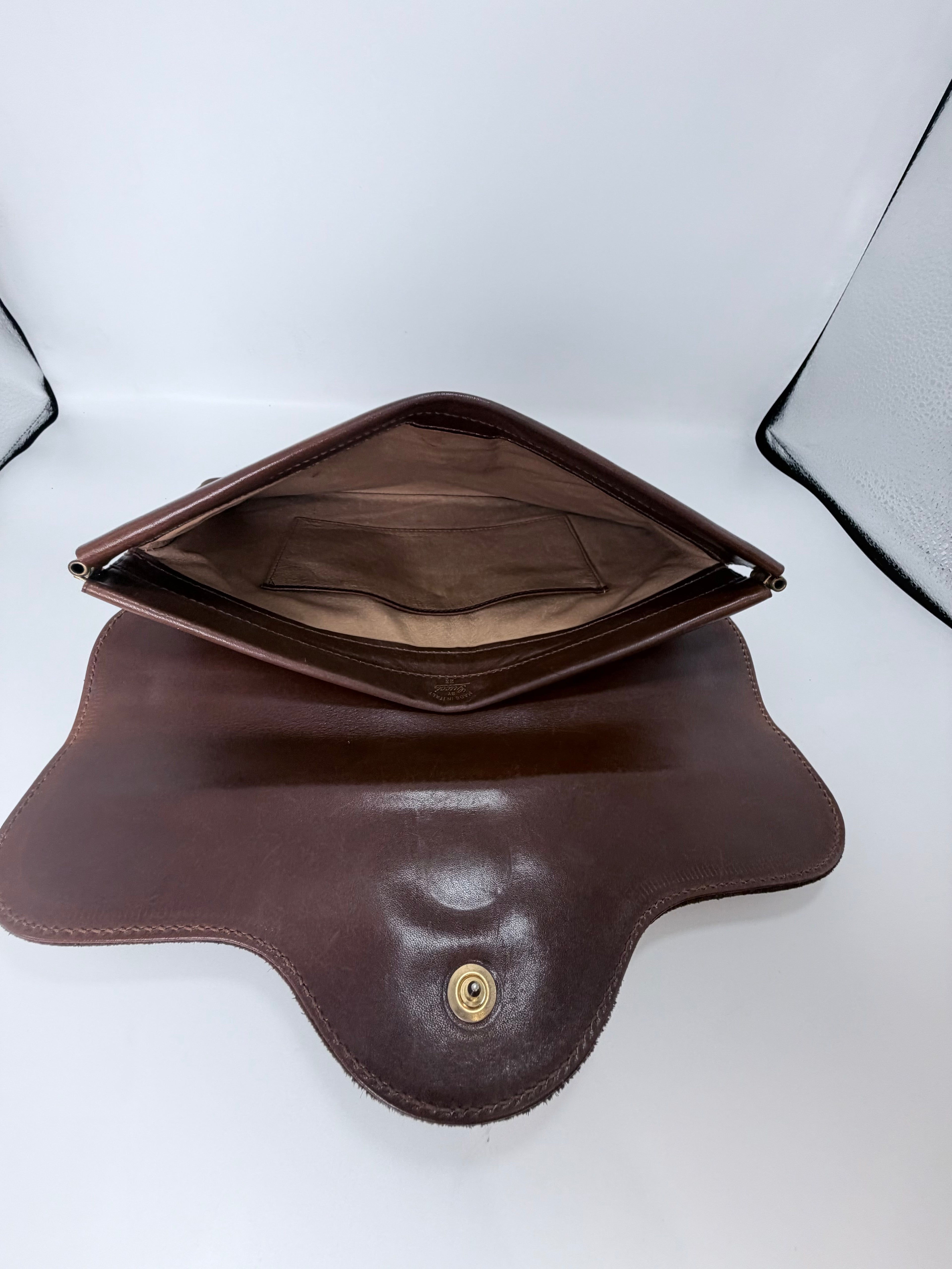 Rare Brown Vintage Gucci Clutch