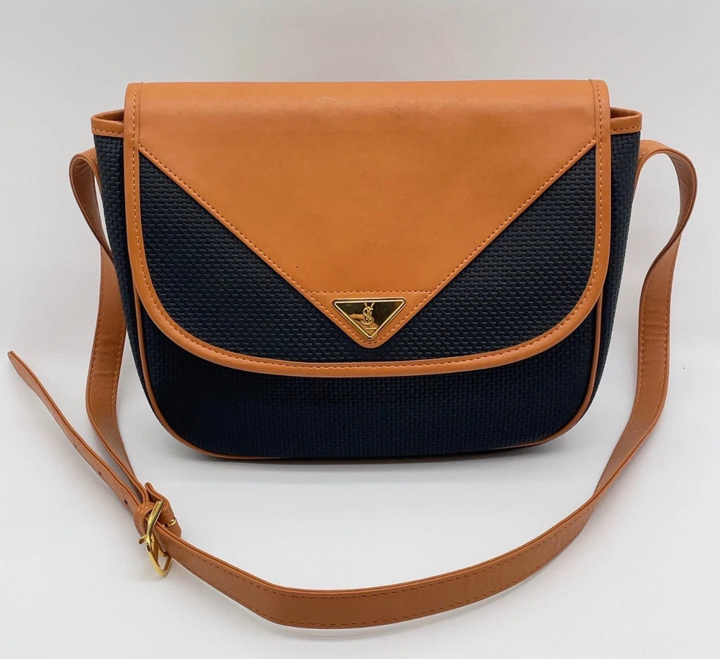 Yves Saint Laurent Woven Messenger Crossbody Bag