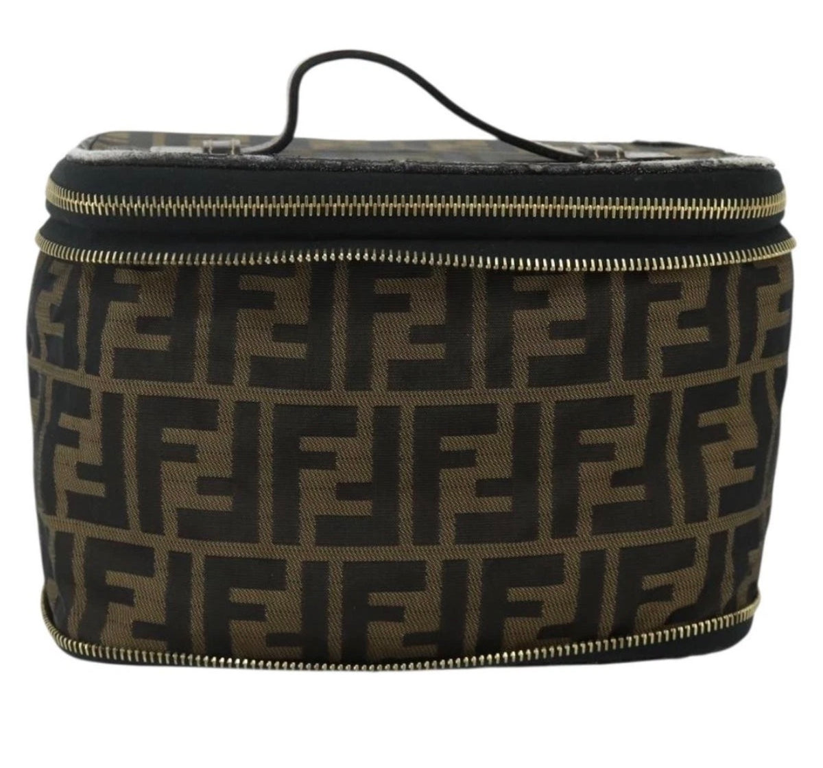 Fendi Vintage Zucca Double-Zip Vanity