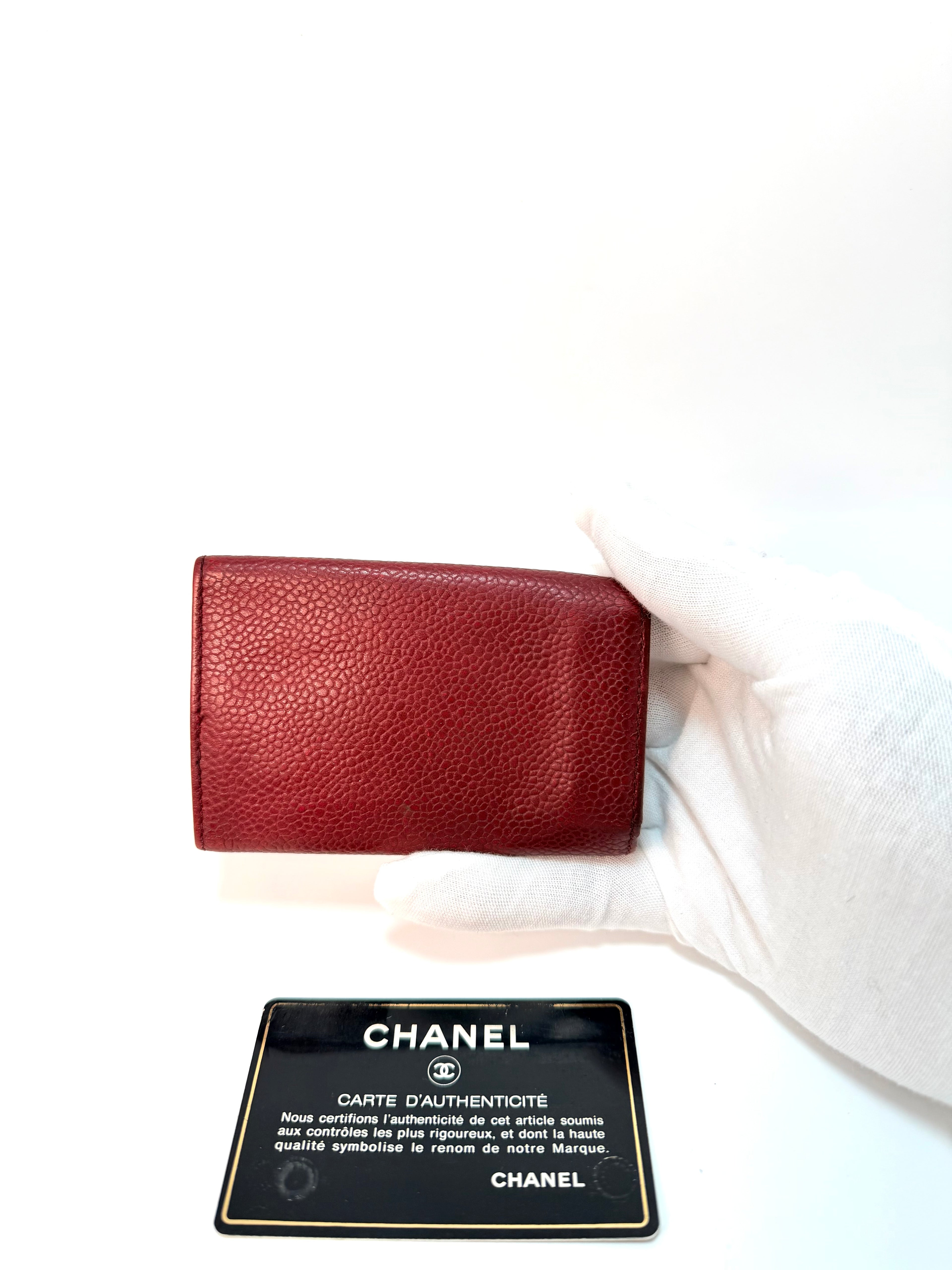 Chanel Card Holder and Key Wallet - Red (with authenticity card)