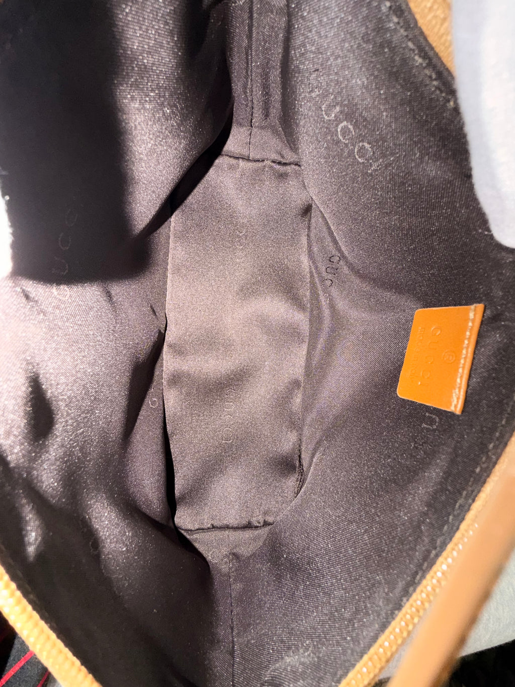 Gucci Mini Pochette Shoulder Bag - Camel Suede