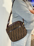Fendi Zucca Canvas Crossbody Bag