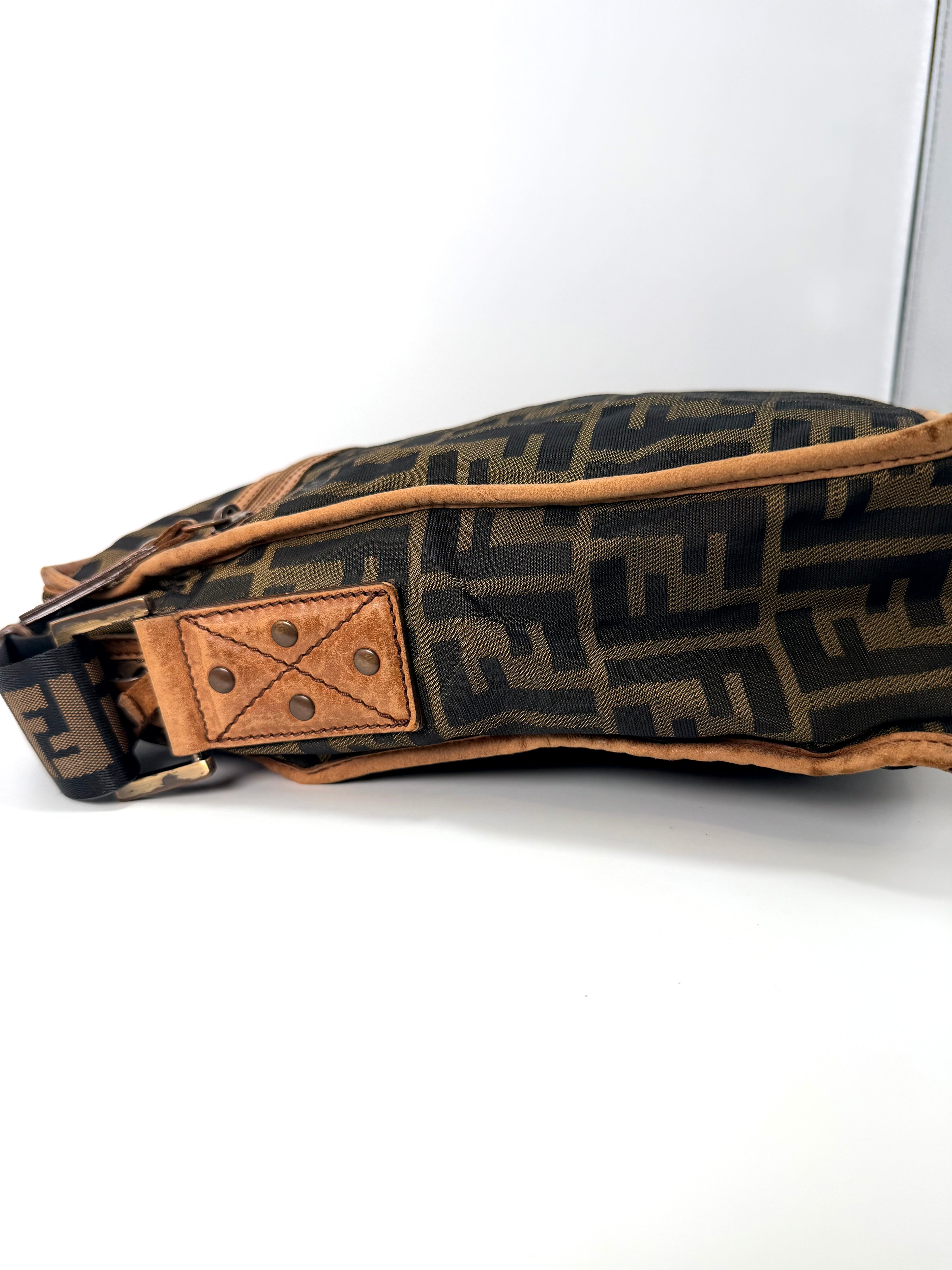 Fendi Crossbody – Traditional Zucca Print with Extra-Long Strap