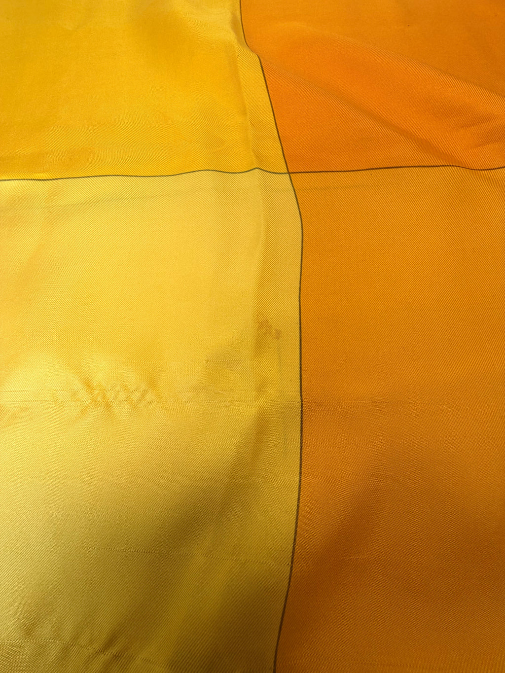 Yves Saint Laurent Silk Scarf – Yellow Colorblock