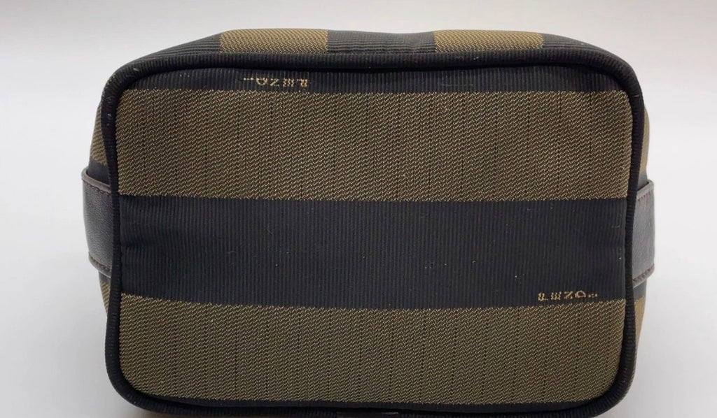 Fendi Pequin Stripe Cosmetic Pouch / Vanity Case