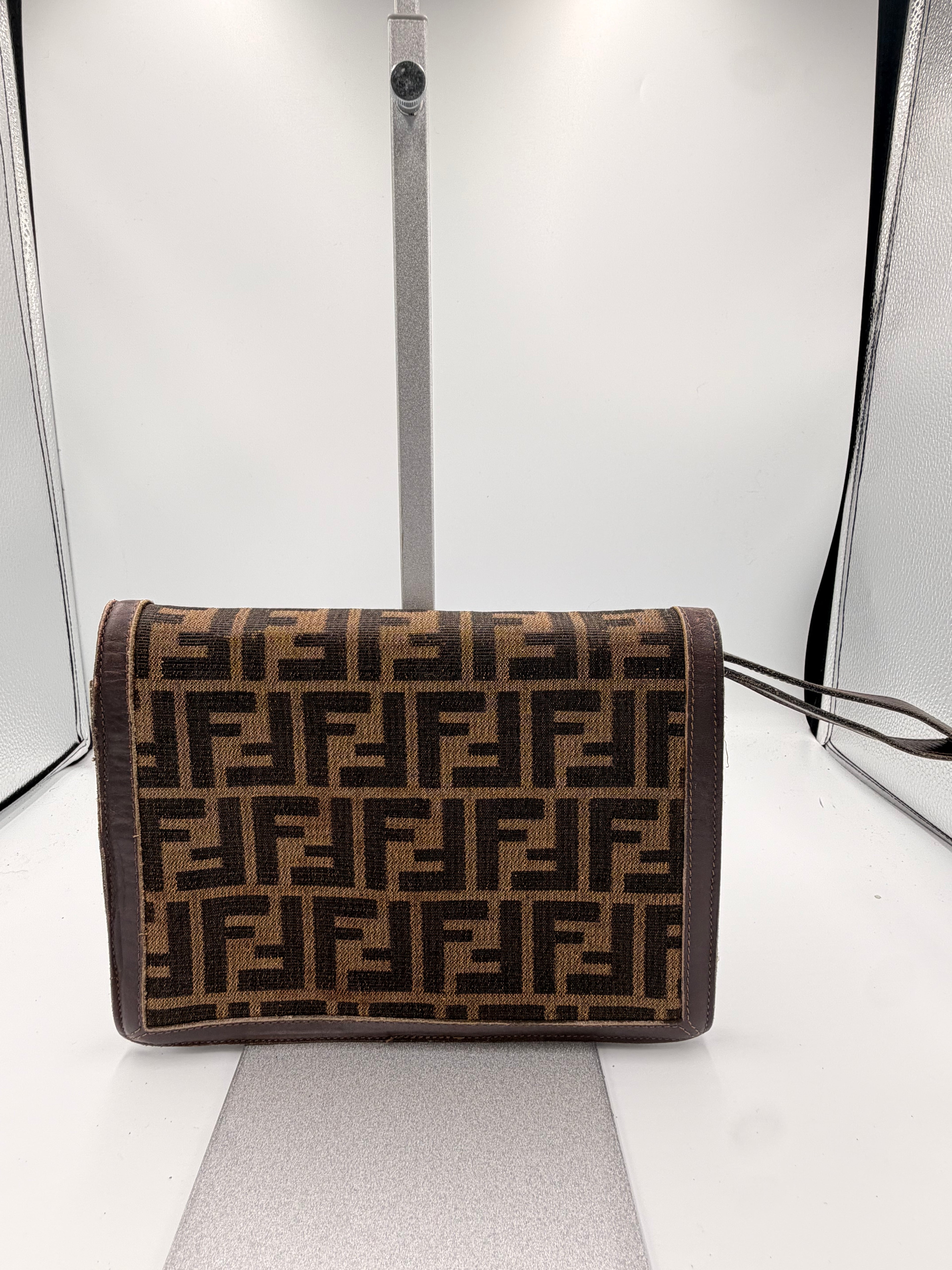 Fendi Zucca Portfolio Clutch/ Wristlet
