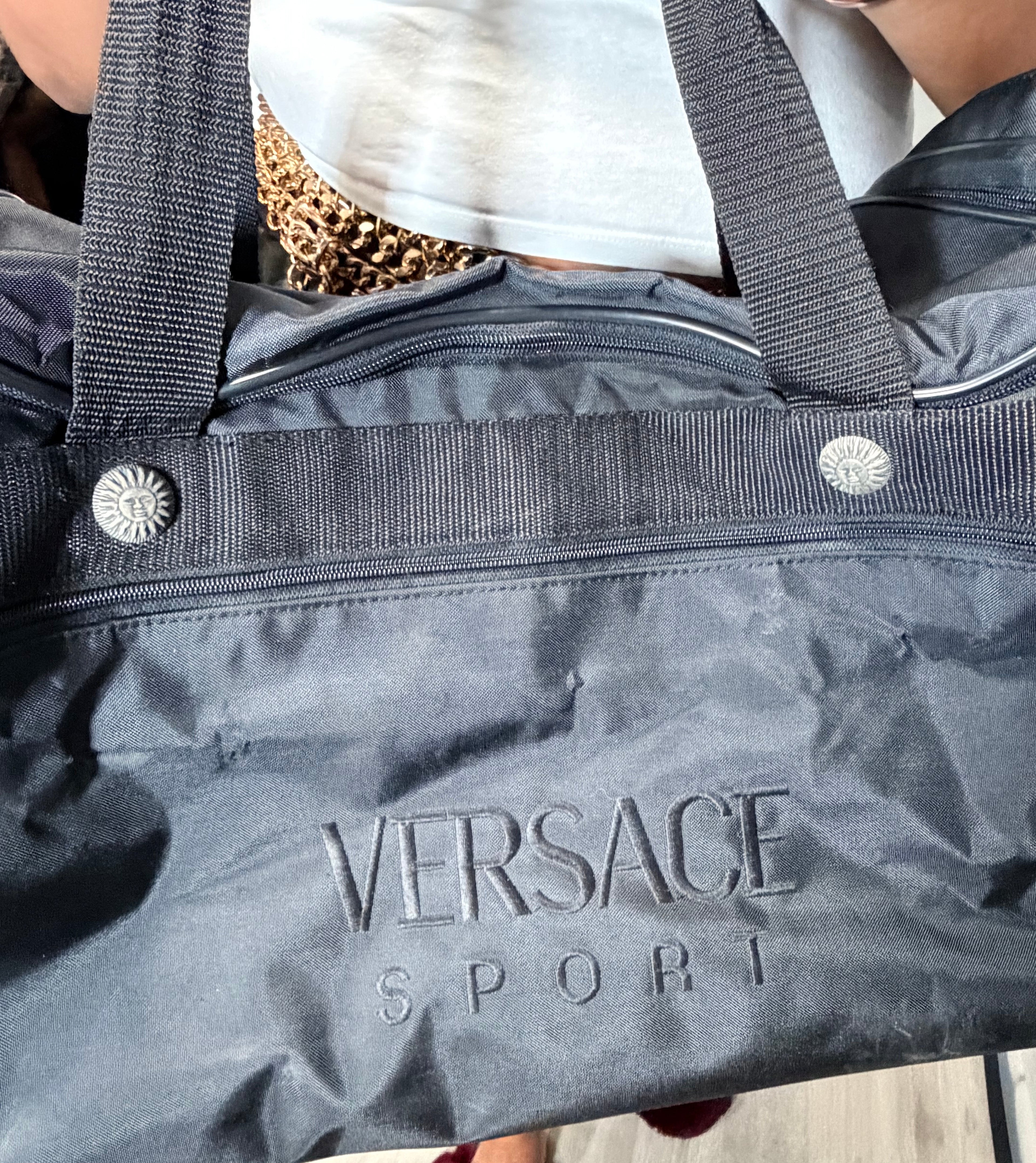 Versace Sport Nylon Duffel Bag