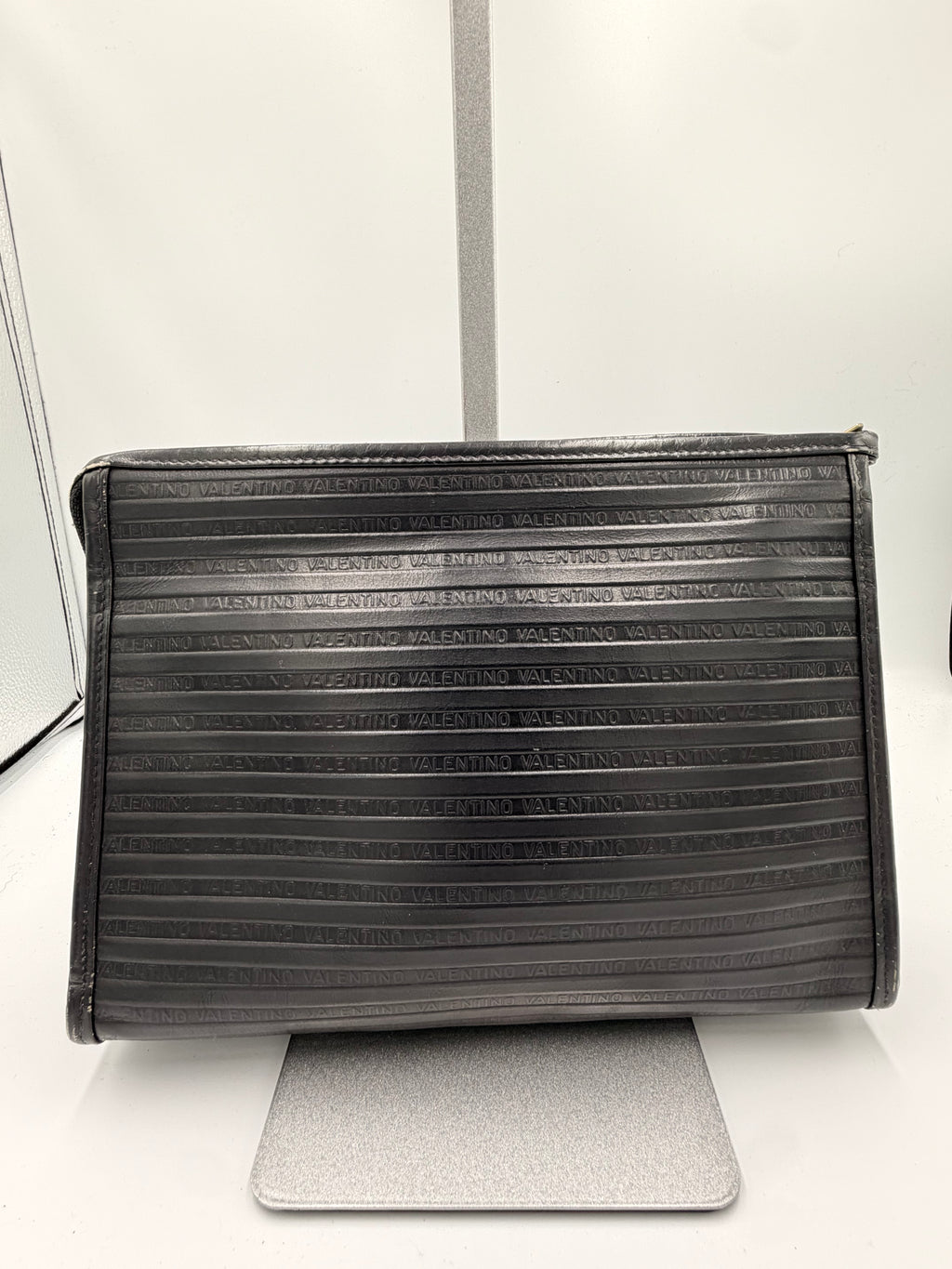 Valentino Garavani Black Logo Clutch / Cosmetic Case
