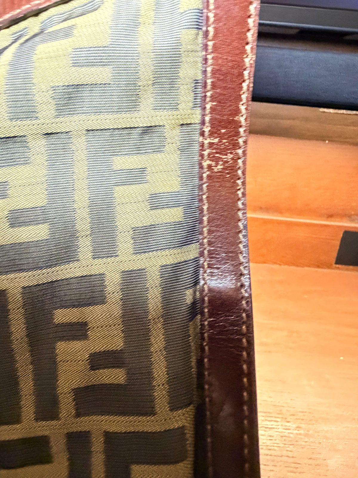 Fendi Zucca Monogram Canvas Clutch / Pouch Bag