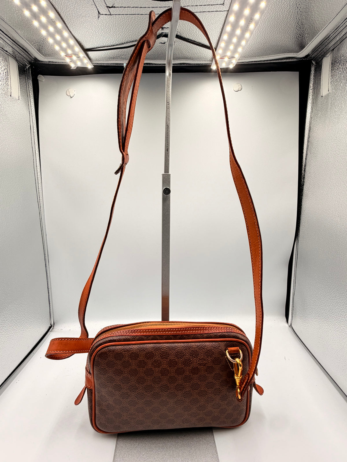 Celine Vintage Macadam Crossbody Camera Bag